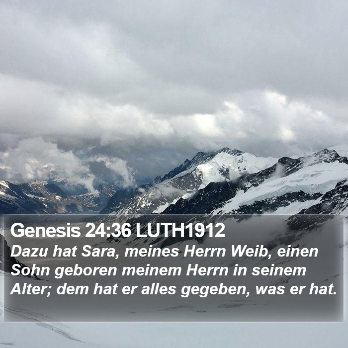 Genesis 24:36 LUTH1912 Bible Study