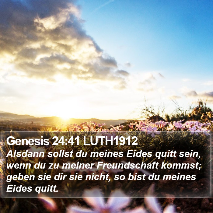 Genesis 24:41 LUTH1912 Bible Study