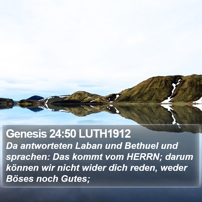 Genesis 24:50 LUTH1912 Bible Study