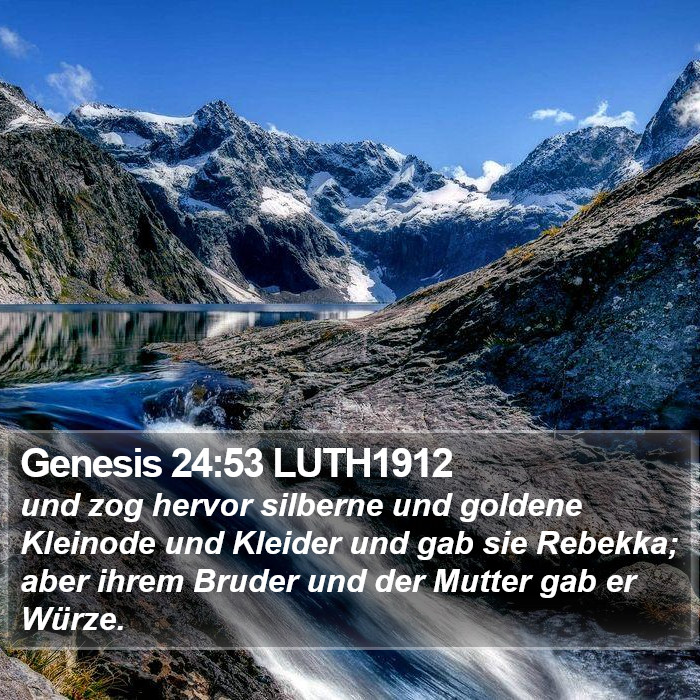 Genesis 24:53 LUTH1912 Bible Study