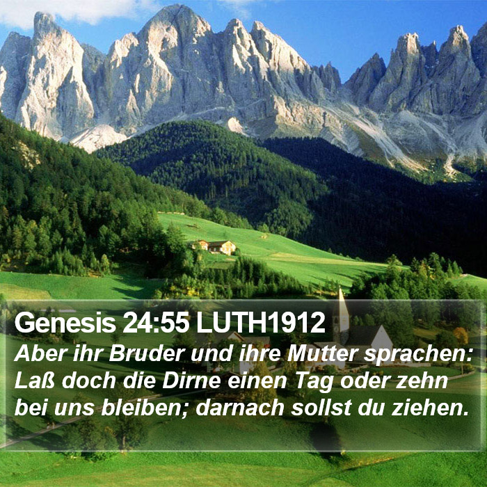 Genesis 24:55 LUTH1912 Bible Study