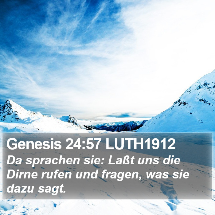 Genesis 24:57 LUTH1912 Bible Study