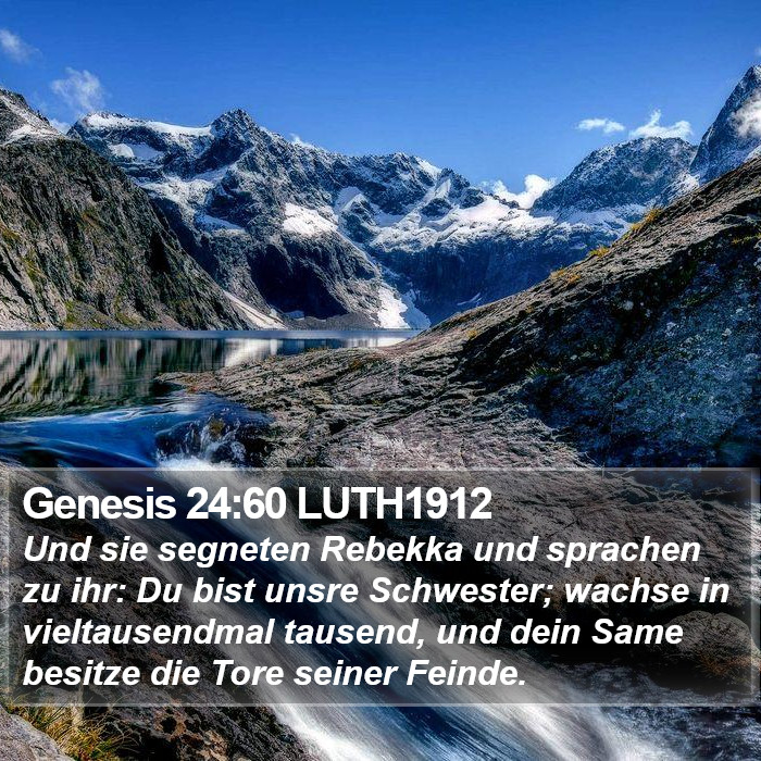 Genesis 24:60 LUTH1912 Bible Study