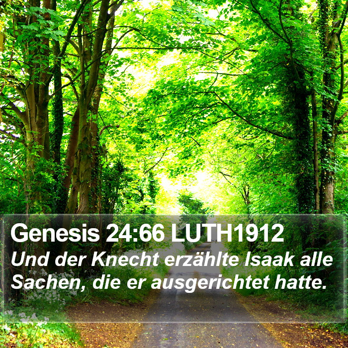 Genesis 24:66 LUTH1912 Bible Study