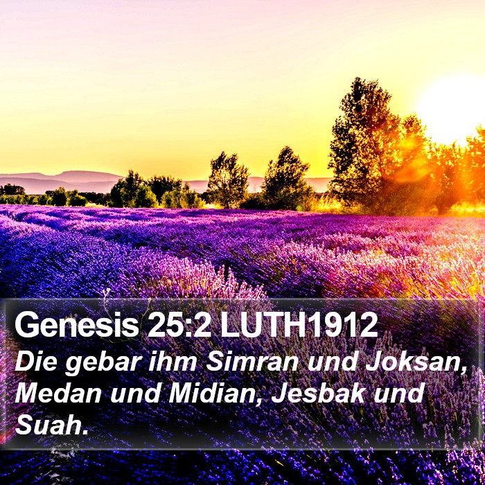 Genesis 25:2 LUTH1912 Bible Study