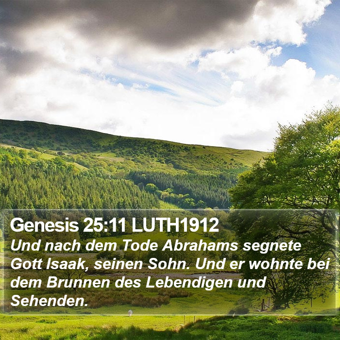 Genesis 25:11 LUTH1912 Bible Study