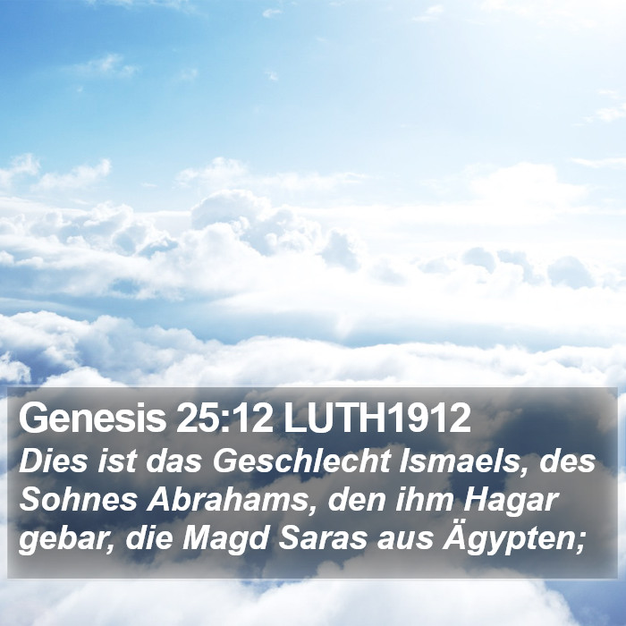 Genesis 25:12 LUTH1912 Bible Study