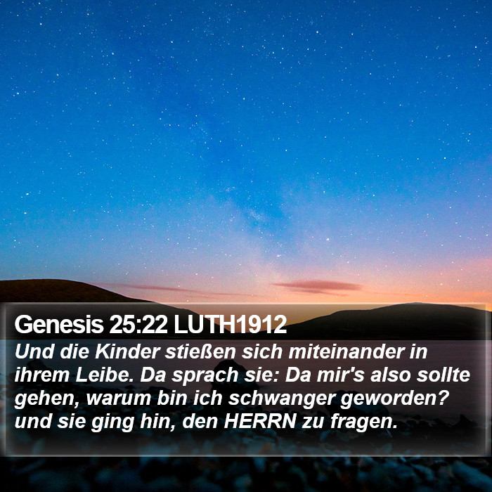 Genesis 25:22 LUTH1912 Bible Study
