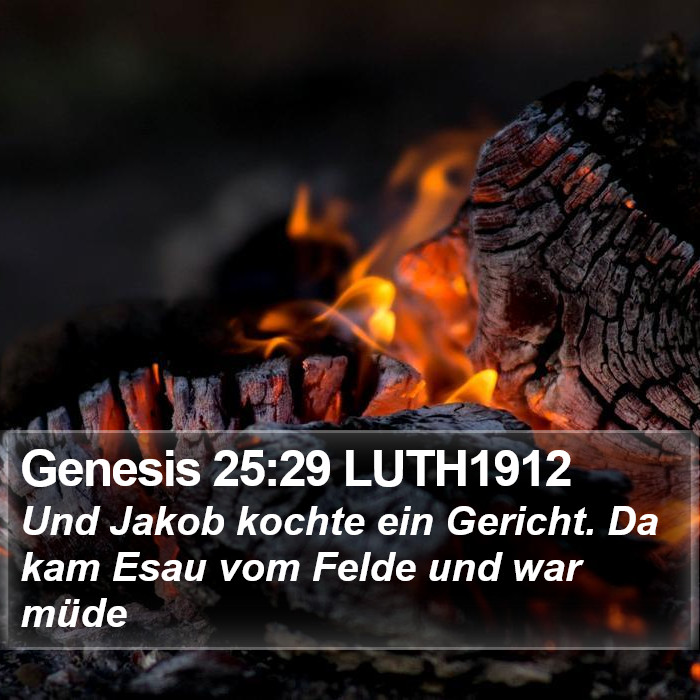 Genesis 25:29 LUTH1912 Bible Study