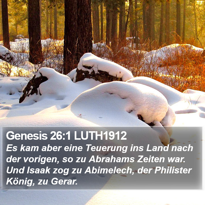 Genesis 26:1 LUTH1912 Bible Study