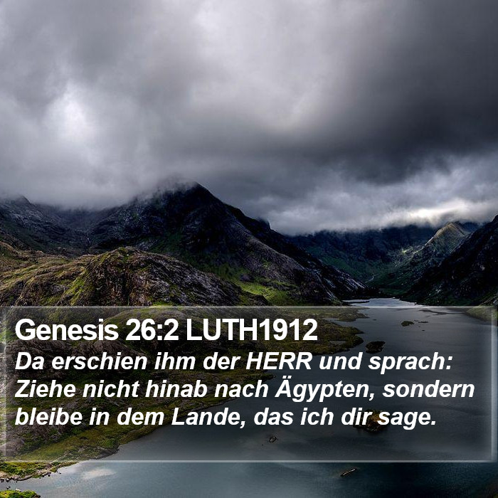 Genesis 26:2 LUTH1912 Bible Study