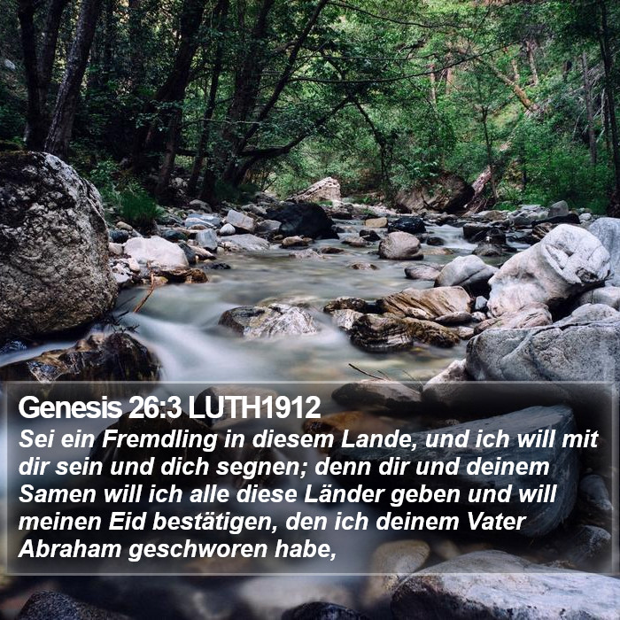 Genesis 26:3 LUTH1912 Bible Study