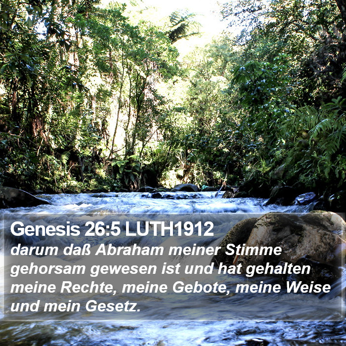 Genesis 26:5 LUTH1912 Bible Study