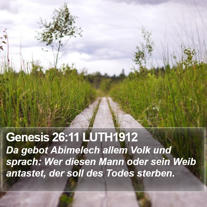 Genesis 26:11 LUTH1912 Bible Study