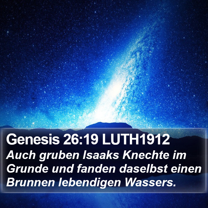 Genesis 26:19 LUTH1912 Bible Study