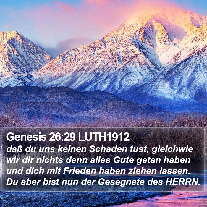 Genesis 26:29 LUTH1912 Bible Study