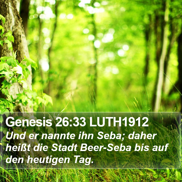 Genesis 26:33 LUTH1912 Bible Study