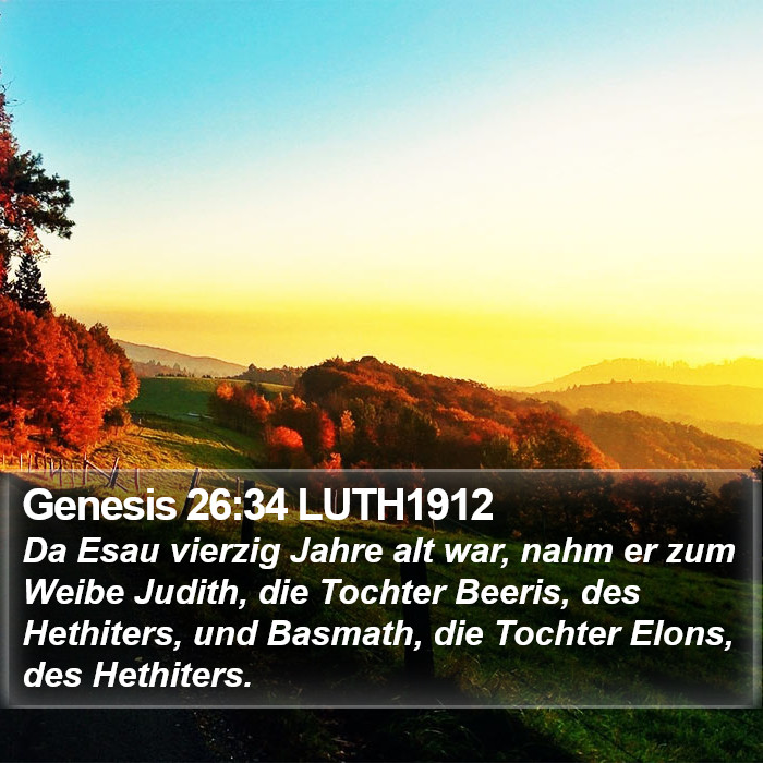 Genesis 26:34 LUTH1912 Bible Study