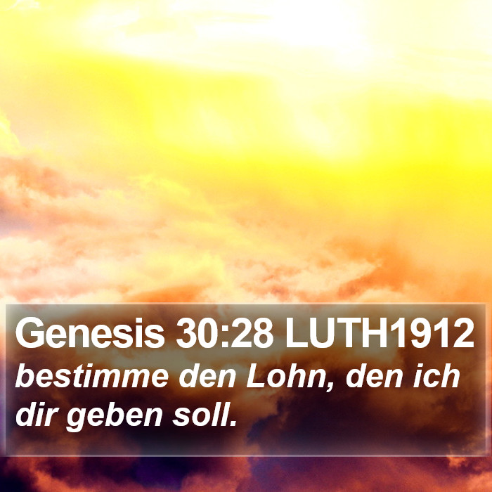 Genesis 30:28 LUTH1912 Bible Study