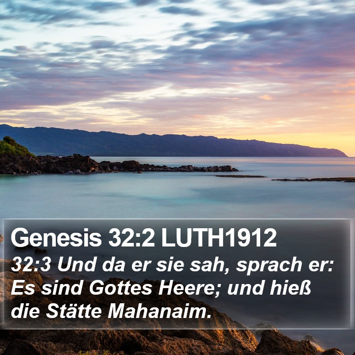 Genesis 32:2 LUTH1912 Bible Study