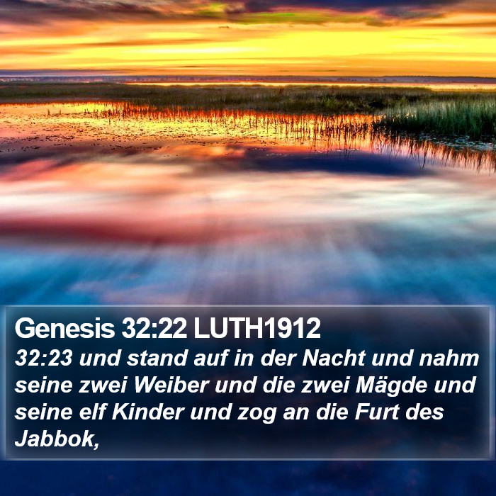 Genesis 32:22 LUTH1912 Bible Study