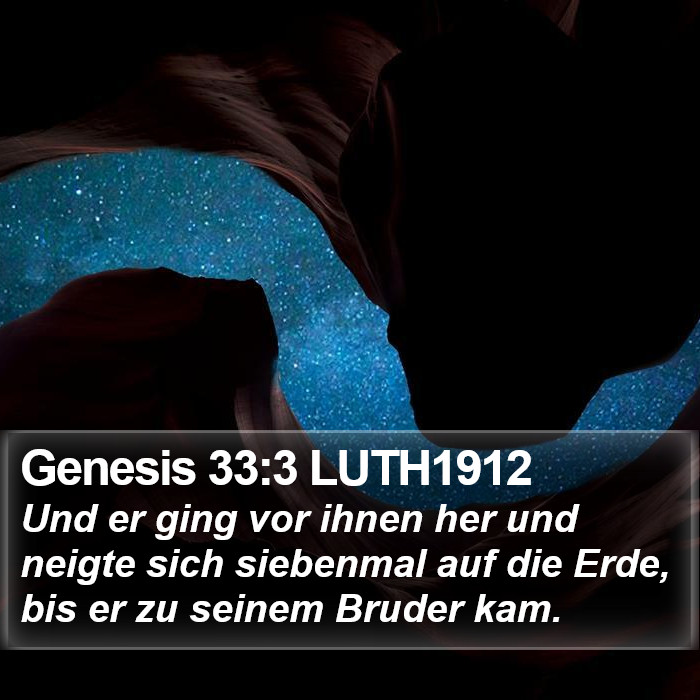 Genesis 33:3 LUTH1912 Bible Study