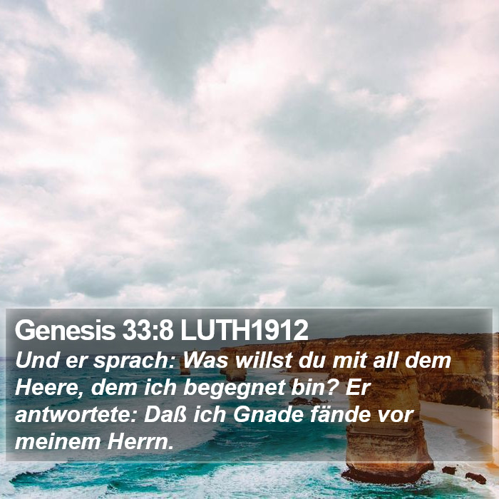 Genesis 33:8 LUTH1912 Bible Study