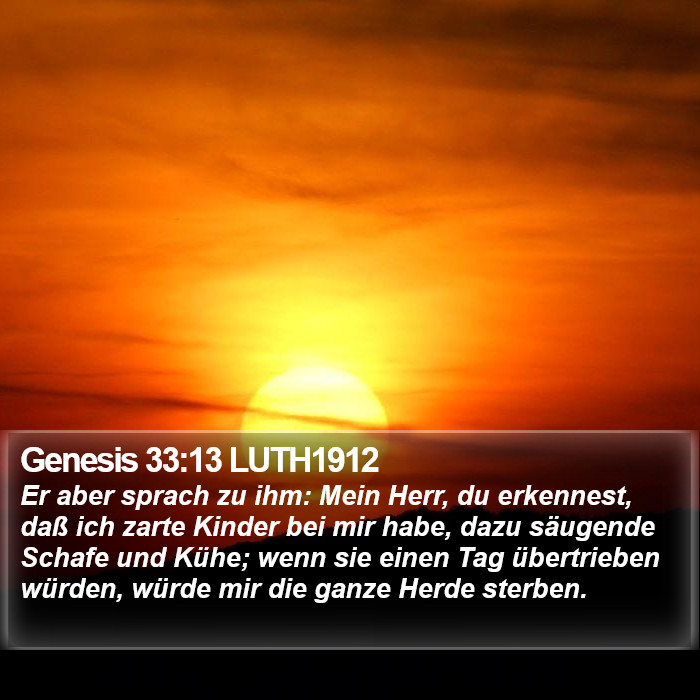 Genesis 33:13 LUTH1912 Bible Study