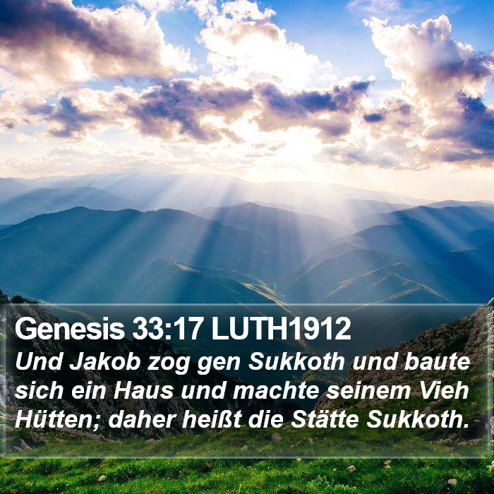 Genesis 33:17 LUTH1912 Bible Study