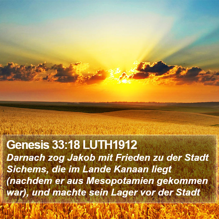 Genesis 33:18 LUTH1912 Bible Study