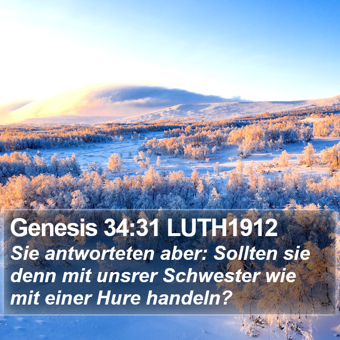 Genesis 34:31 LUTH1912 Bible Study