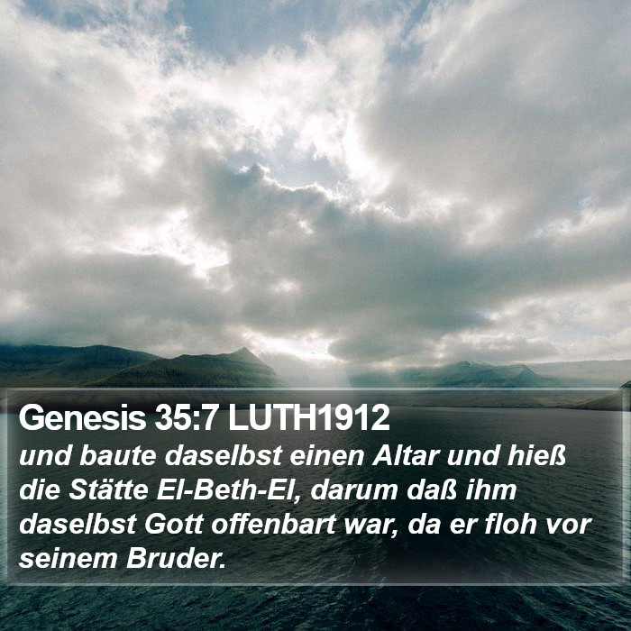 Genesis 35:7 LUTH1912 Bible Study