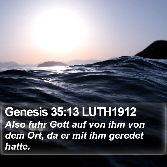 Genesis 35:13 LUTH1912 Bible Study