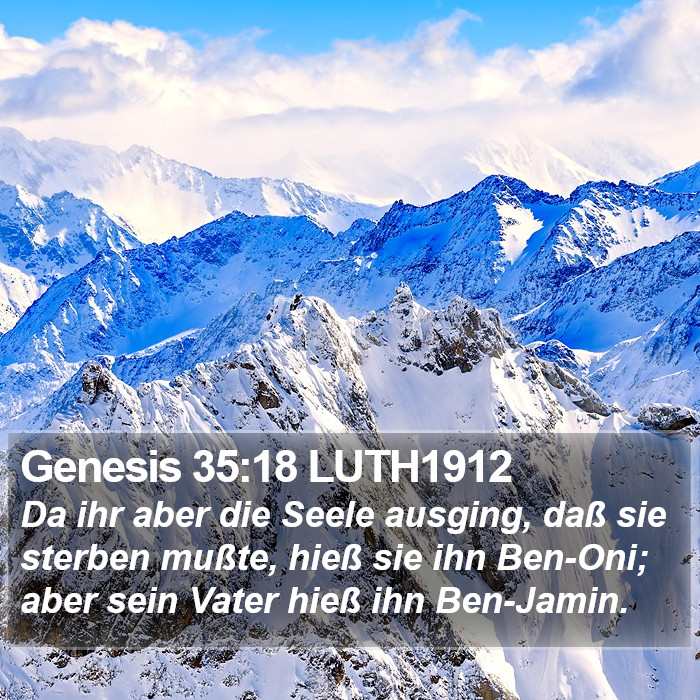 Genesis 35:18 LUTH1912 Bible Study
