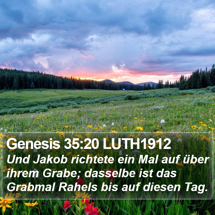 Genesis 35:20 LUTH1912 Bible Study