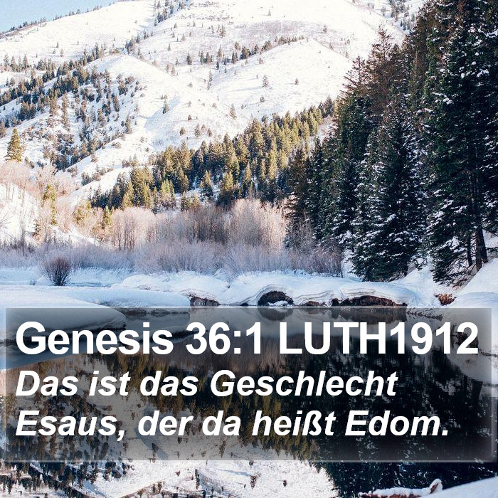 Genesis 36:1 LUTH1912 Bible Study