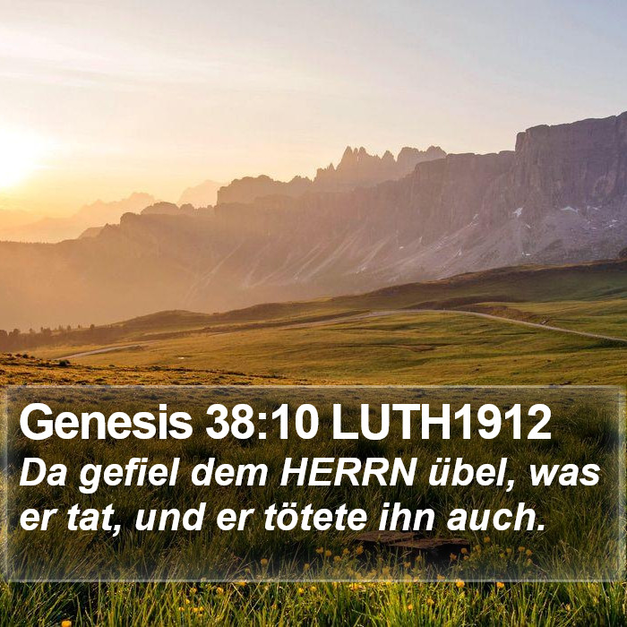 Genesis 38:10 LUTH1912 Bible Study