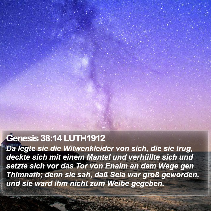 Genesis 38:14 LUTH1912 Bible Study