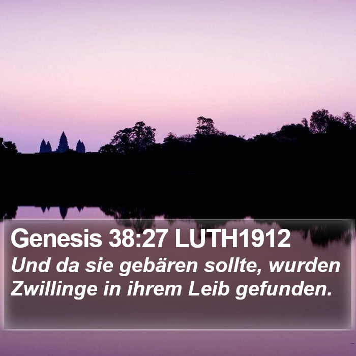 Genesis 38:27 LUTH1912 Bible Study