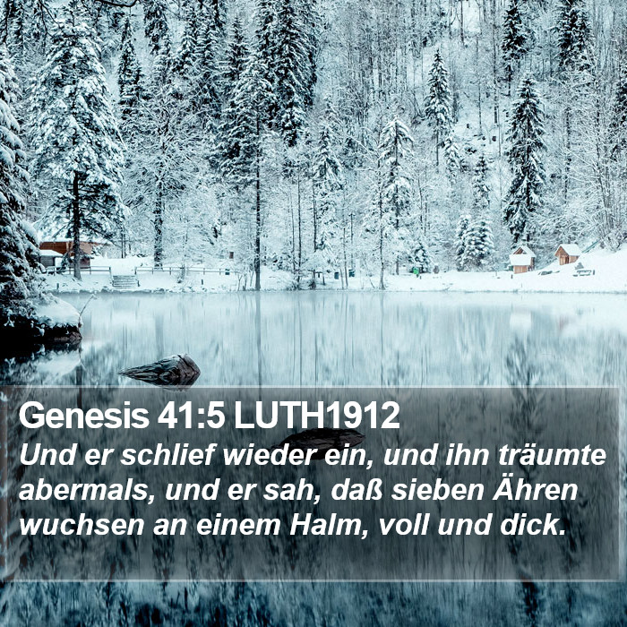 Genesis 41:5 LUTH1912 Bible Study