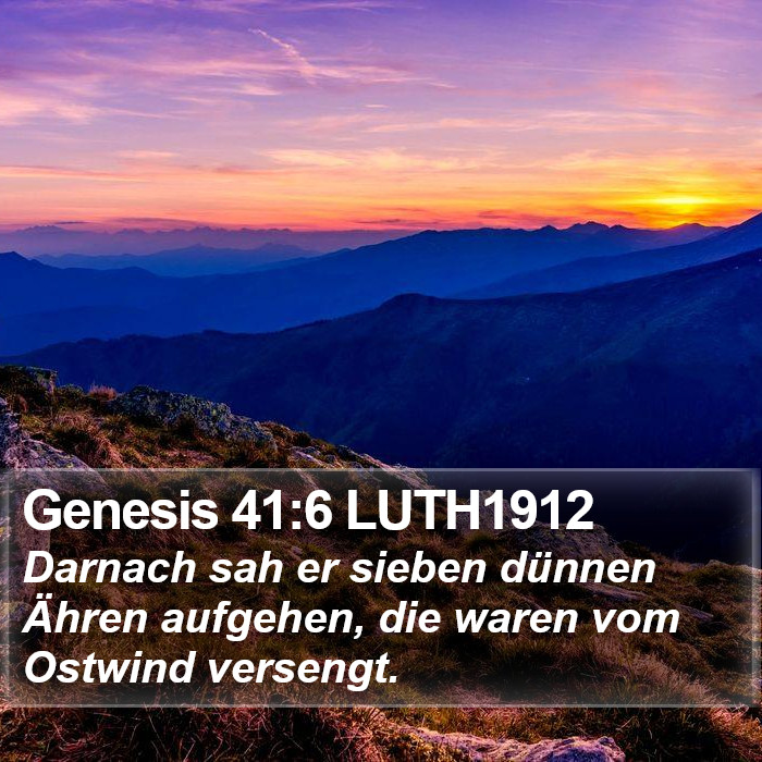 Genesis 41:6 LUTH1912 Bible Study