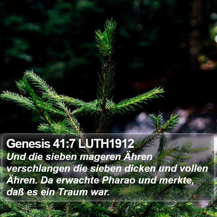 Genesis 41:7 LUTH1912 Bible Study