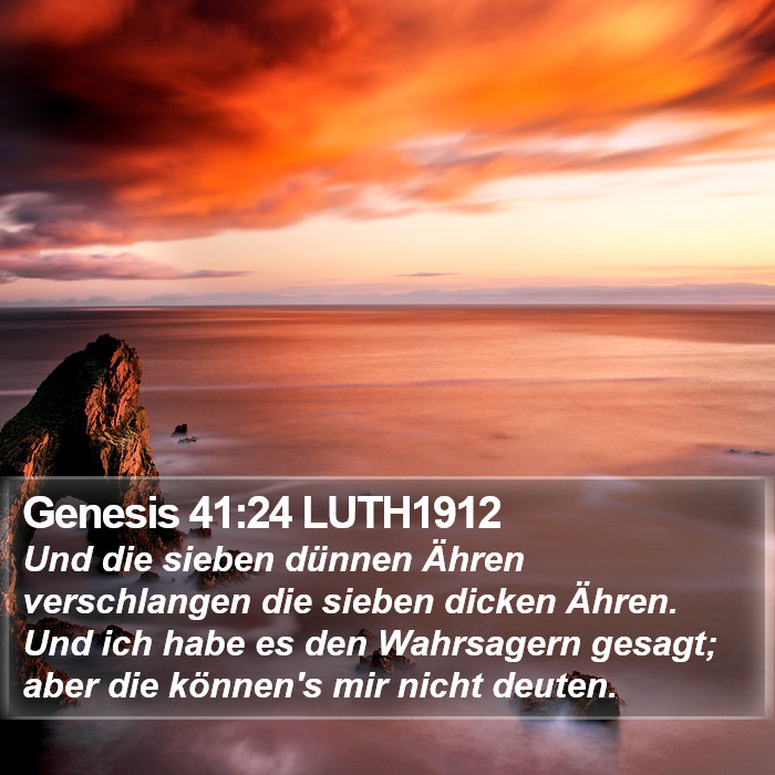 Genesis 41:24 LUTH1912 Bible Study