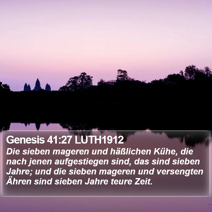 Genesis 41:27 LUTH1912 Bible Study