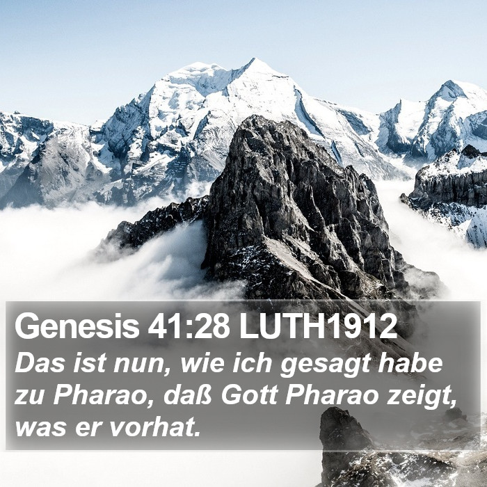 Genesis 41:28 LUTH1912 Bible Study