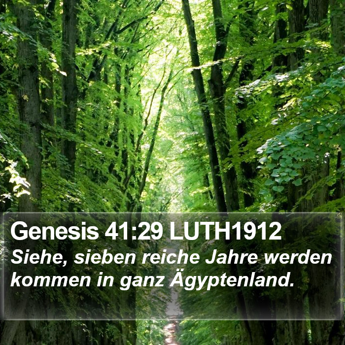 Genesis 41:29 LUTH1912 Bible Study
