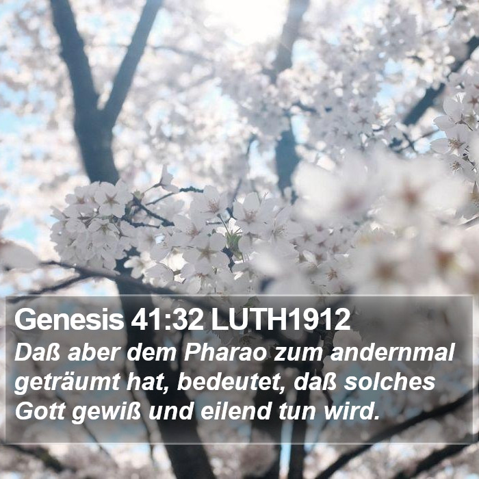 Genesis 41:32 LUTH1912 Bible Study