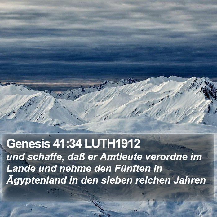 Genesis 41:34 LUTH1912 Bible Study