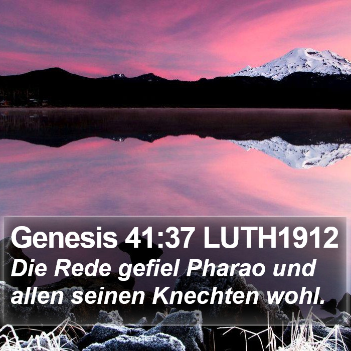 Genesis 41:37 LUTH1912 Bible Study