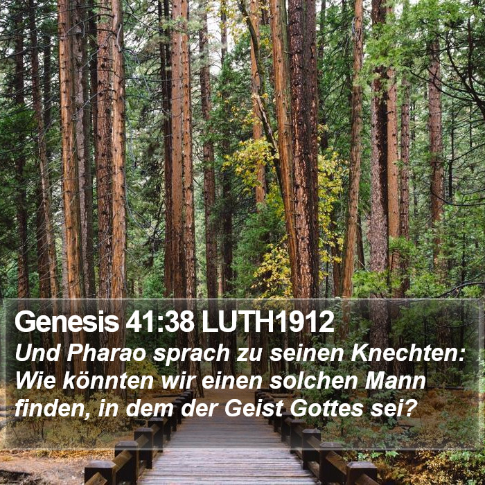 Genesis 41:38 LUTH1912 Bible Study